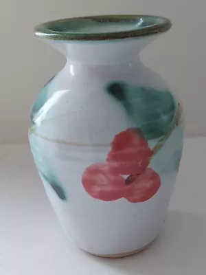 Buy Ballydougan Pottery Vase Grey Green Red Berries Northern Ireland 12cm • 12£
