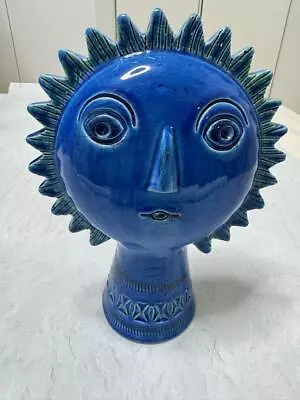 Buy BITOSSI Rimini Blue SUN Ceramic Ornament By Aldo Londi Pottery Made In Italy • 172.13£