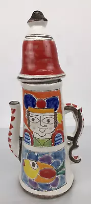 Buy Giovanni De Simone Coffee Pot Sicilian Ceramist Hand Painted Vintage Majolica 9  • 59.99£