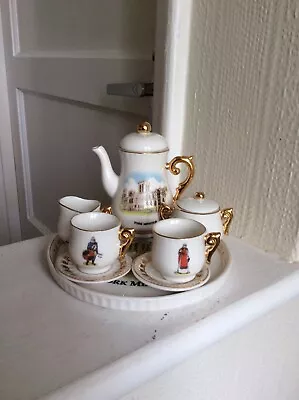 Buy Miniature Tea Set On Tray Bone China Made In England Historical Britain • 25£