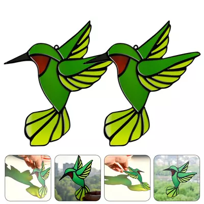 Buy Stained Glass Birds Window Hangings - Set Of 2 • 11.28£
