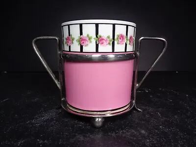 Buy Antique George Jones  Crescent  Cup Or Beaker Pink With Epns Holder • 19.99£