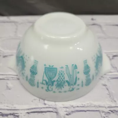 Buy Pyrex Amish Butterprint Mixing Bowl Cinderella VTG Turquoise/White #441-1.5 Pint • 36.83£