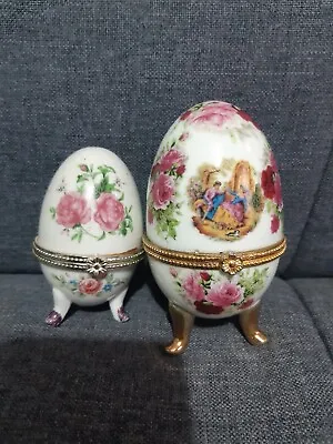 Buy Limoges France Fine Porcelain Decorative Egg Hand Painted For Rings • 15£