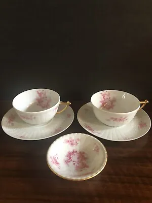 Buy Vintage CH.Field Haviland Limoges Fine China Pink Floral Cup & Saucer Set • 91.25£