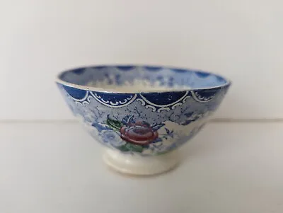 Buy Antique Digoin Sarreguemines France Small Bowl Blue + White Decoration • 40£