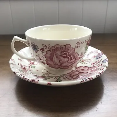 Buy Johnson Brothers Rose Chintz China Cup And Saucer England 1883 On The Bottom • 19£