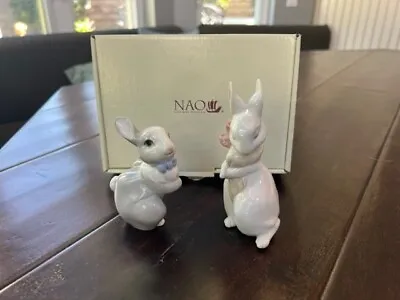 Buy Lladro NAO  Please Say Yes  Porcelain Rabbit Proposal Figurines W/Original Box • 181.26£