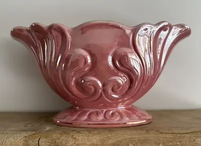 Buy Maling Of Newcastle, Antique 1920's Pink Lusterware Jardinière With Gilding • 40£
