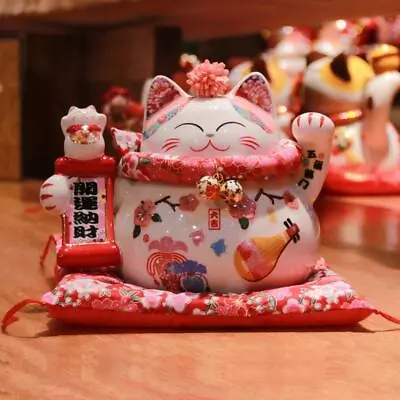 Buy 7.8 Inch Ceramic Fortune Cat Maneki Neko Ornament Car Home Decoration Gift✨ • 55.03£