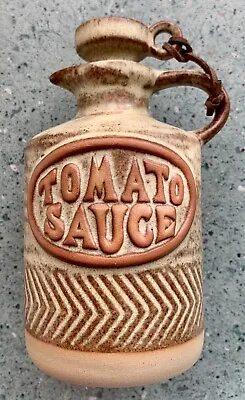 Buy Vintage Tremar Pottery Tomato Sauce Pot/Jug With Lid And Seal Handmade Cornwall • 8.90£