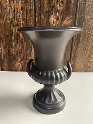 Buy Vintage Satin Black Ceramic Campana Urn Vase. Beswick England 1496-2 • 22£