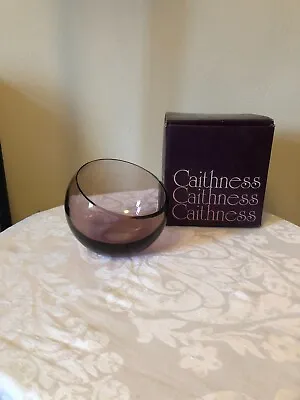 Buy Caithness Tilted Slanted Pink Glass Bowl Boxed • 13.95£