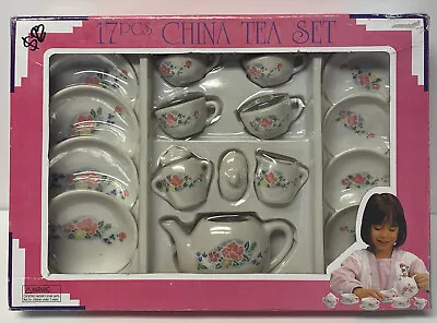 Buy Children's China 17 Pc Tea Set Service • 20.11£