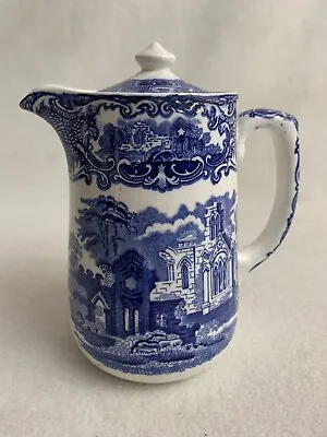 Buy George Jones & Sons Abbey 1790 England Blue & White Coffee Pot /Hot Water Jug • 7.50£