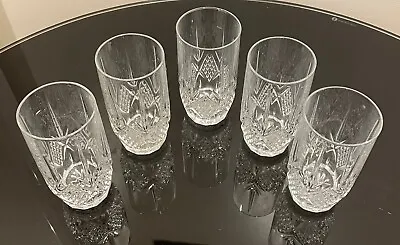 Buy Vintage Cut Crystal Glasses Set Of 5- Mint Condition • 15£