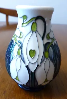 Buy Beautiful Moorcroft Snowdrop Vase By Rachel Bishop 4  Tall 1st Quality 2015 • 150£