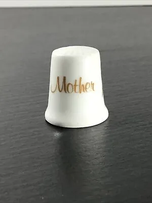 Buy Vintage 'Mother' Bone China Thimble With Rose Design By Fenton In England • 0.99£