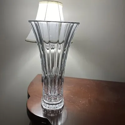 Buy Czech Bohemia Crystal Glass 12” Cut / Carved Vase - Stamped • 110.79£