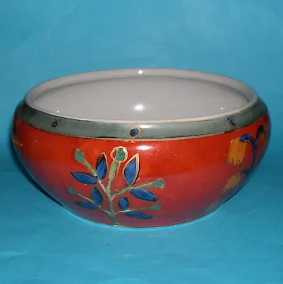 Buy Vintage Kewdos Ltd Art Pottery - Good Looking Floral Design Centrepiece Bowl. • 45£