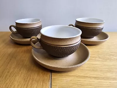 Buy Denby Cotswold Cups And Saucers X 3 • 11.99£