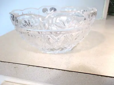 Buy Bohemia Czech Republic 24% Pbo Lead Crystal Minty Scalloped Cut To Clear Bowl • 23.68£