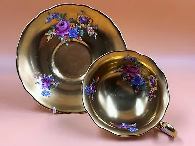 Buy Antique Radfords Fenton China Gold/gilded Floral Tea Cup & Saucer Duo. No. 8548. • 225£