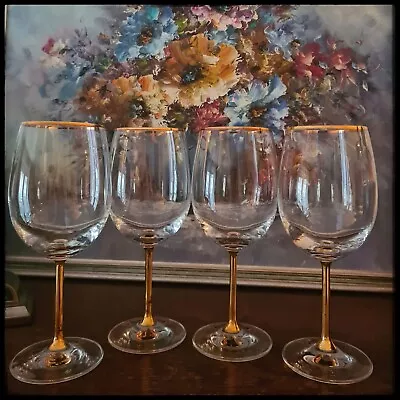 Buy Henry Marchant Czech Bohemia Crystal Boxed 4 Wine Glasses • 60£