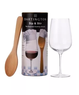 Buy Dartington Clear Crystal Sip And Stir Chefs Red Wine Glass Set Of 2 Gift Box • 12£
