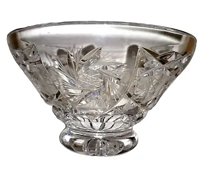 Buy Vintage Pinwheel And Star Pattern Crystal Glass Footed Serving Bowl Candy Dish • 41.36£