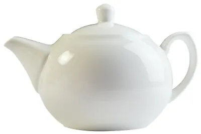 Buy White Teapot Ceramic Ball Shaped Orion Porcelain Tea Pot 2 Cup 450ml  15.75oz • 9.95£