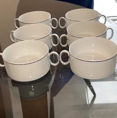 Buy Thomas Germany Porcelain Cream Soup Bowl W/handles White Set Of 6 • 57.60£