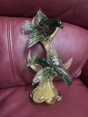 Buy Murano Bird Glass Venetian Object Art Glass H30cm 12in. Antique • 282.61£