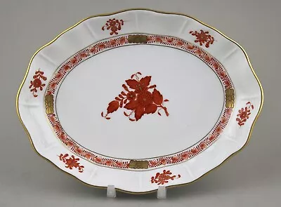 Buy Herend Porcelain Hand Painted Chinese Bouquet Apponyi Rust Aog Oval Dish 213 1st • 65£