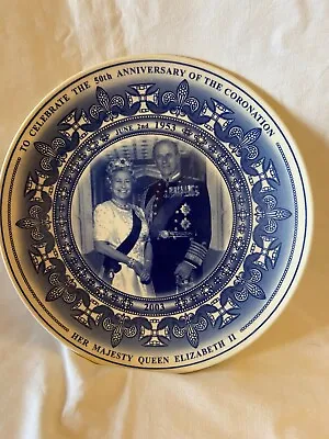 Buy Queen Elizabeth II Commemorative Plate 50th Anniversary Coronation Queen's Ware  • 14.99£