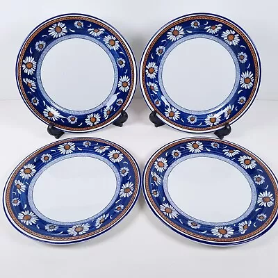 Buy Staffordshire Tableware Daisy Fields Dinner Plates 25.5cm Blue Floral England X4 • 27.11£