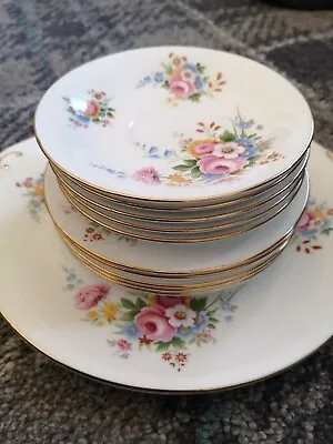 Buy Vintage Floral Tea Set Side Plates Saucers Cake Plate Paragon Fine Bone China  • 0.99£