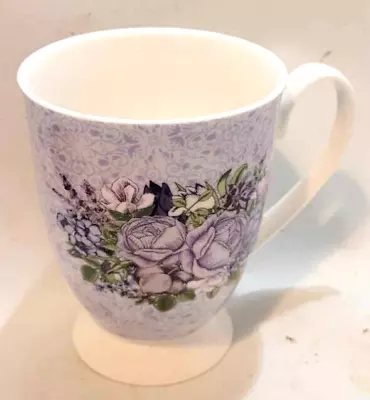Buy M&S Beauty Lilac Floral Porcelain Footed Mug • 8£