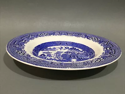 Buy Blue & White China Willow Pattern Soup Plate • 7.95£