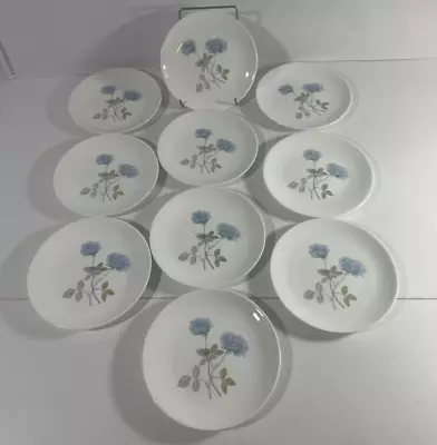 Buy Wedgwood Bone China Ice Rose Small Plates Set Of 10, Vintage (H95), Tableware • 17.99£