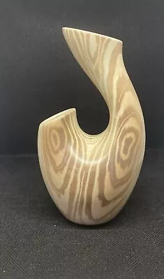 Buy Beswick Vase Twin Horned  Faux Wood Grain #1371 Mid Century • 50£