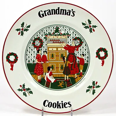 Buy Prinknash Pottery GRANDMA'S COOKIES 10.25  Plate Christmas Gloucester England • 14.18£