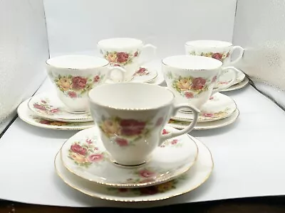 Buy Vintage Duchess Pottery Rose Place Tea Set Teaset 5 Trios Cup Saucers • 29.99£