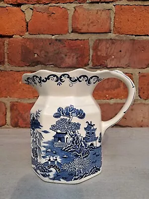 Buy Large Vintage Mason's Pottery Willow Pattern Jug Ringtons Tea Newcastle Tyne • 10£