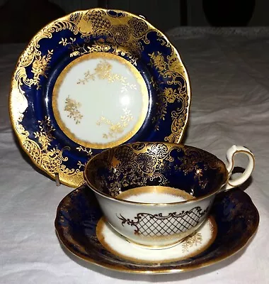 Buy BEAUTIFUL AYNSLEY FINE CHINA TRIO,STUNNING GOLD DESIGN,V.G.C. COLLECTIBLE, C1895 • 34.95£