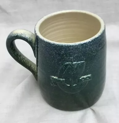 Buy Vintage Jo Lester Isle Of Wight Pottery Mug Cup Green Tankard Studio Ship Crest • 16.99£