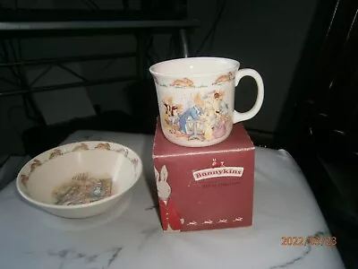 Buy Royal Doulton Bunnykins Christening Mug & Bowl Collectable • 30£