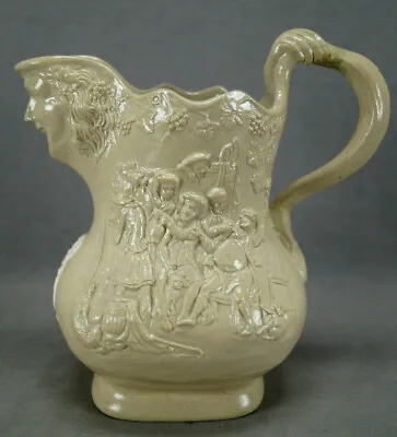 Buy Machin & Potts Buff Beige Smear Glaze Stoneware Burns 6 3/8 Inch Jug Circa 1834 • 144.57£