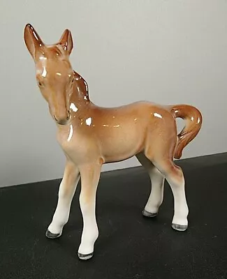 Buy Vintage Horse Foal Figurine Porcelain Figure Brown 13cm Tall Unmarked • 0.99£