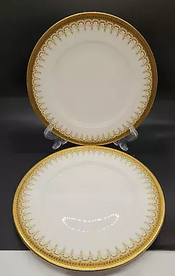 Buy 2 X Paragon Athena 8  20cms Salad Lunch Plates White/gold • 10.49£